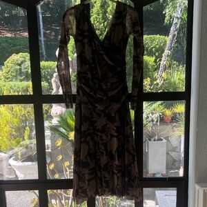 Elegant Black Floral Dress